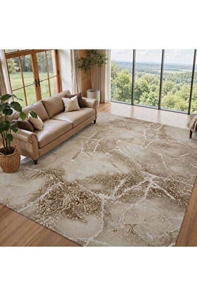 LIROFE Χαλί 300x400 Imperial Beige Sandstone - Μοντέρνο με όψη μαρμάρου - Σαλ...