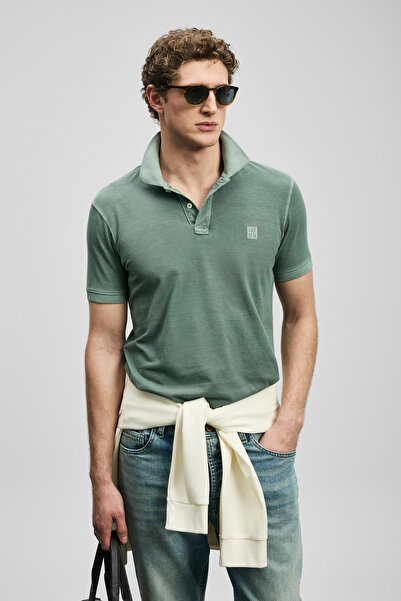 Lufian Tricou polo pentru bărbați Vernon Smart, verde nefti