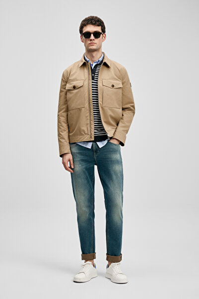 Lufian Pantaloni Oslo Smart Jean pentru bărbați, croială slim, verzi
