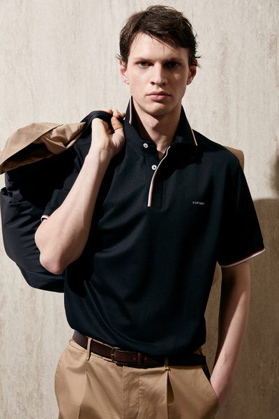 Lufian Levi Smart Men's Polo T-Shirt Black