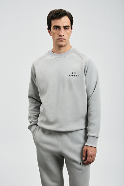 Lufian Sıgma Erkek Sweatshirt Açık Gri