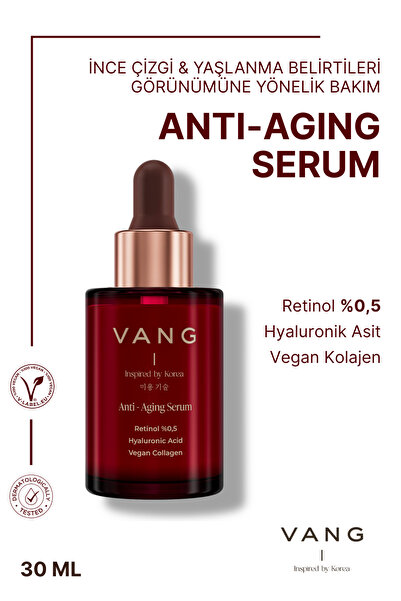 VANG Retinol %0.5, Yaşlanma, İnce Çizgi & Kırışıklık Karşıtı, Hyaluronik Asit...
