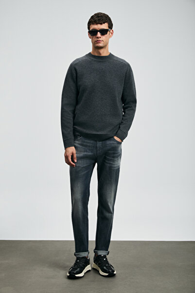 Lufian Pantaloni pentru bărbați Hegel Sport Jean Slim Fit Gri