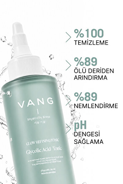 VANG Glycolic Acid Tonic |   Revitalizing and Pore Firming Tonic, 200 ml for All Skin