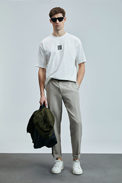 Lufian Helıx Modern Graphic T-Shirt Off-White