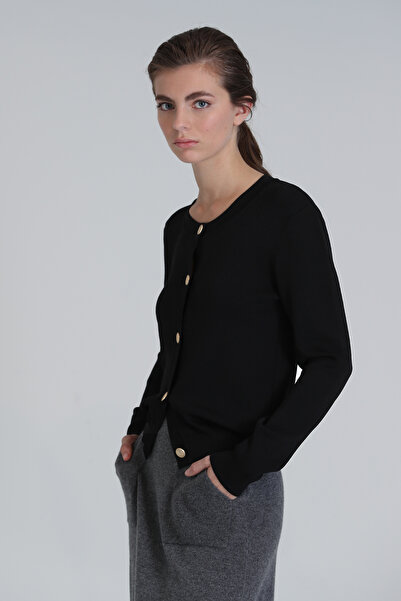 Lufian Cardigan de damă Leeds negru
