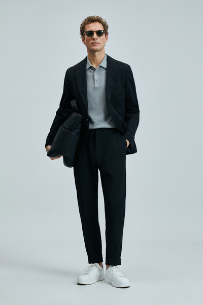 Lufian Hunter Smart Men's Chino Pants Slim Fit Black