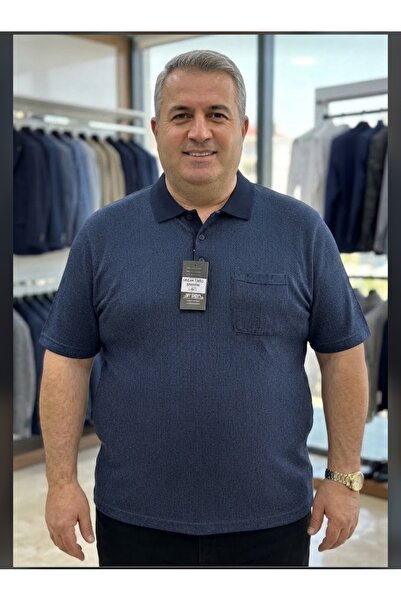 güncüoğlu Battal Size Short Sleeved Pocketed Men's T-Shirt