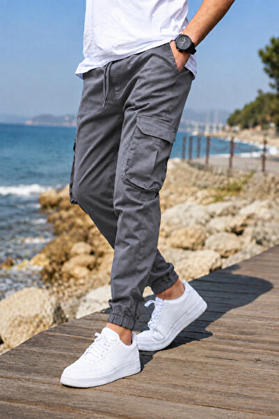 SERAZAT Cargo Pocket Pack Trousers Cotton Stretch Fabric Stretchy Cargo Pants