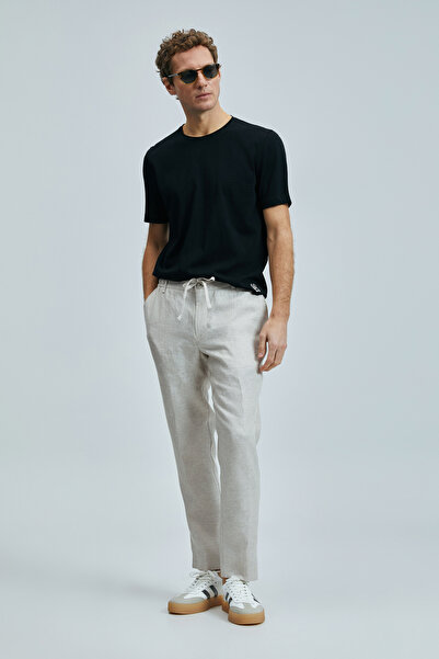 Lufian Junya Herren Basic T-Shirt Schwarz