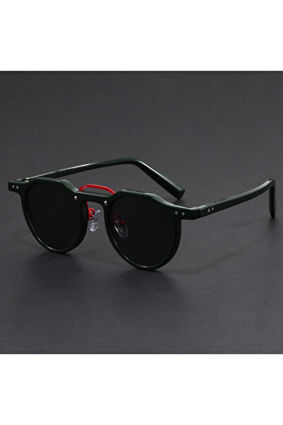 Choice dark green Retro Metal Frame Oval Sunglasses for Women Men Trendy Punk...