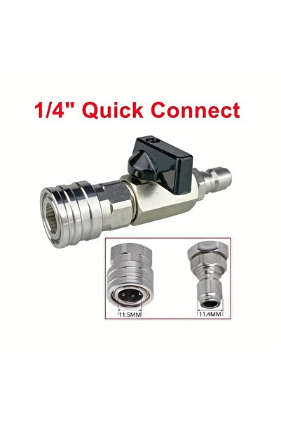 Choice Silver High-Pressure Car Wash Ball Valve with 1/4" Quick Connect - On/...
