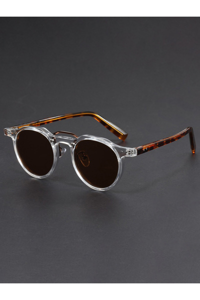 Choice white brown Retro Metal Frame Oval Sunglasses for Women Men Trendy Pun...
