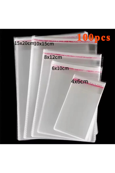 Choice5 4x6cm 100pcs OPP Transparent Self-adhesive Bag Cellophane Sealing Pla...