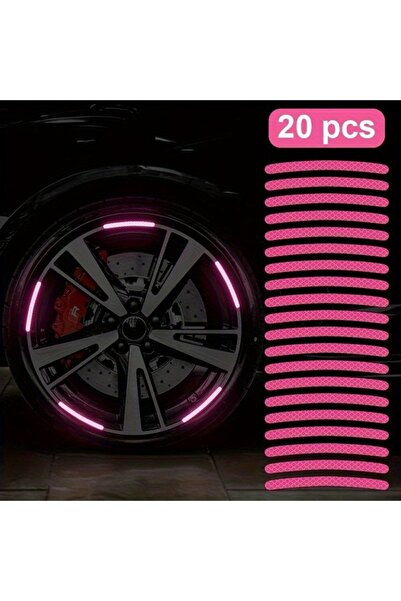 Choice 20pcs 20pcs Car Tires, Wheel Hubs, Reflective Stickers, Colored Glowin...