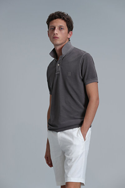 Lufian Tricou polo Vernon Smart pentru bărbați, bej-gri