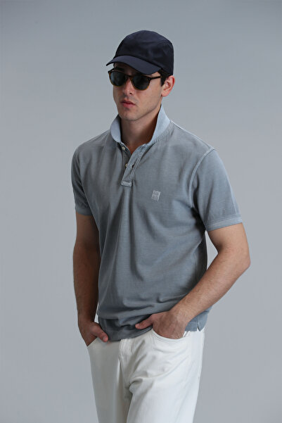 Lufian Vernon Smart Herren Polo-T-Shirt Grau
