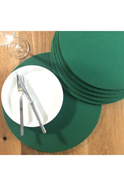 desenizmir American Service, Forest Green Placemat (6 Pieces), Christmas Tabl...