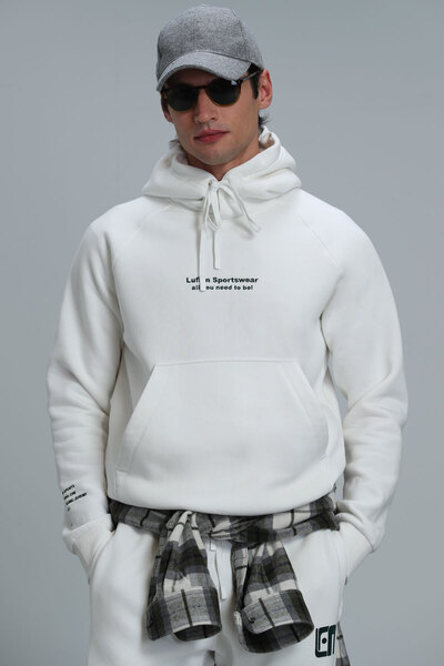 Lufian Luıs Erkek Sweatshirt Kırık Beyaz