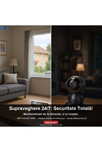 OEM Full HD Surveillance Robot with Night Vision and App