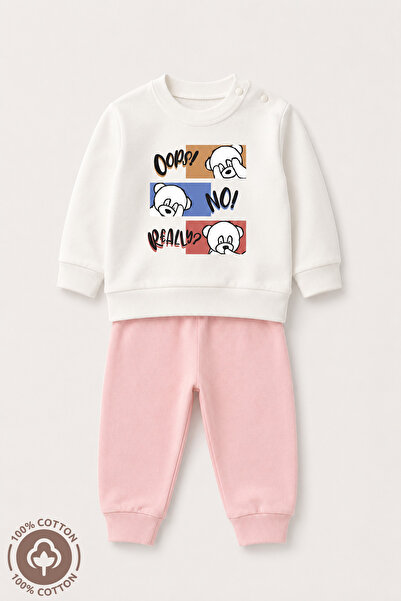 Miniel Unisex Baby Confused Teddy Bear Printed 100% Cotton 6-9-12 Months Top ...