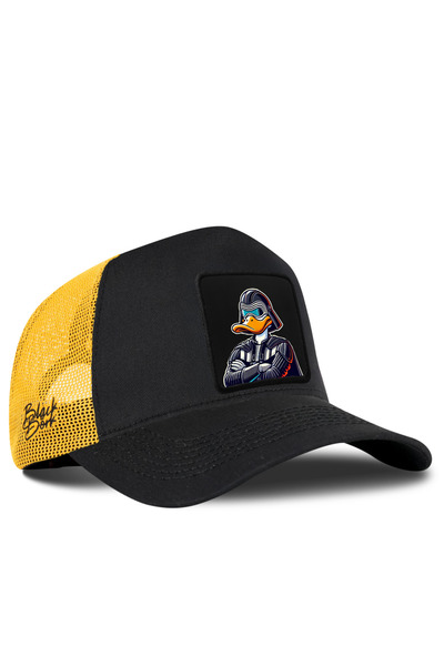 BlackBörk Duckside Logolu Siyah-Sarı Trucker Şapka