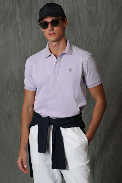 Lufian Laon Sports Polo Neck Men's T-Shirt Lilac