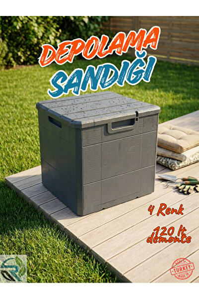Rika Garden 120 Lt Bahçe, Balkon, Kiler, Depolama Sandığı Gri