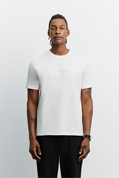 Avva Men's White Crew Neck Cotton Easy-Iron Regular Fit T-Shirt A62Y1017