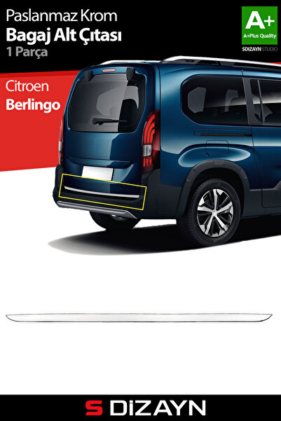 S Dizayn S-Dizayn Citroen Berlingo 3 Krom Bagaj Alt Çıtası 2019 Üzeri A+ Kali...