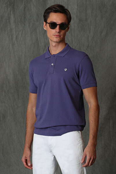 Lufian Laon Sports Polo Neck Men's T-Shirt Purple