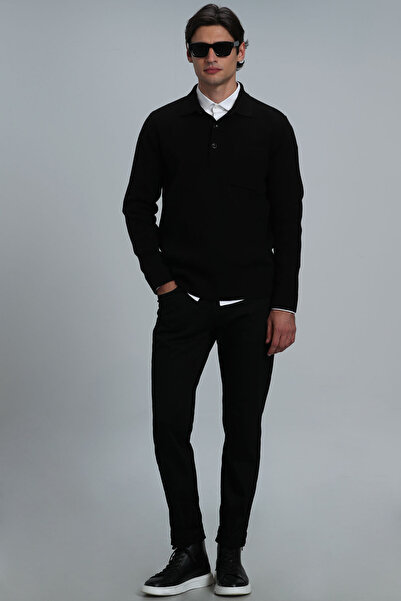 Lufian Pantaloni pentru bărbați Anton Smart Jean Slim Fit, negri