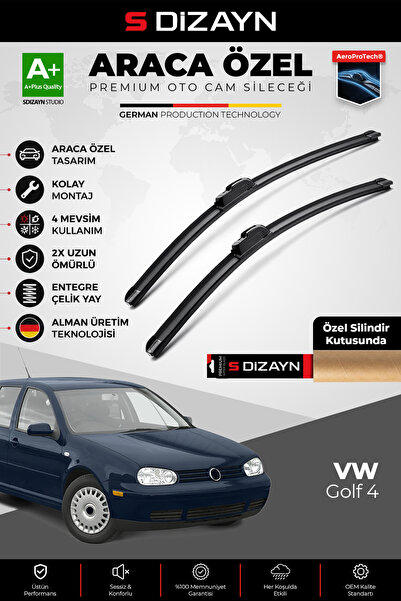 S Dizayn S-Dizayn VW Golf 4 Ön Cam Silecek Seti 1998-2002 Premium Araca Özel ...