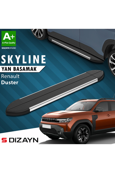 S Dizayn Renault Duster 3 Skyline Krom Yan Basamak 183 Cm 2024 Üzeri A+ Kalit...