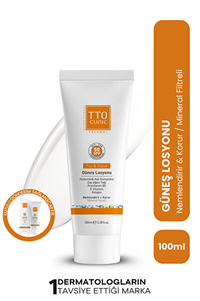 TTO Clinic Güneş Losyonu SPF 50 - Yüksek Koruma 100 ml