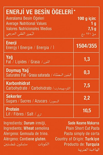 OBA Spagetti Makarna 500 g x 10 Adet | Uzun Süreli Stok Paketi