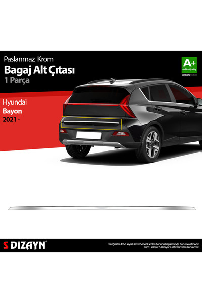 S Dizayn S-Dizayn Hyundai Bayon Krom Bagaj Alt Çıtası 2021 Üzeri 6222050