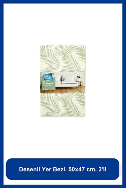 Flink Sauber Patterned Floor Cloth, 50X47 Cm, 2-Pack