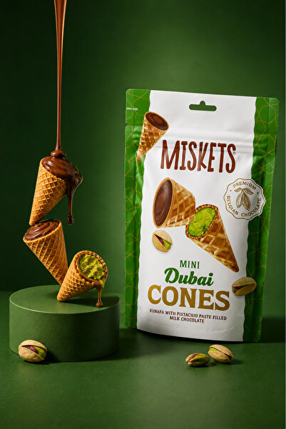 Miskets Dubai Çikolatalı Kornet 50 gr x 6 Adet