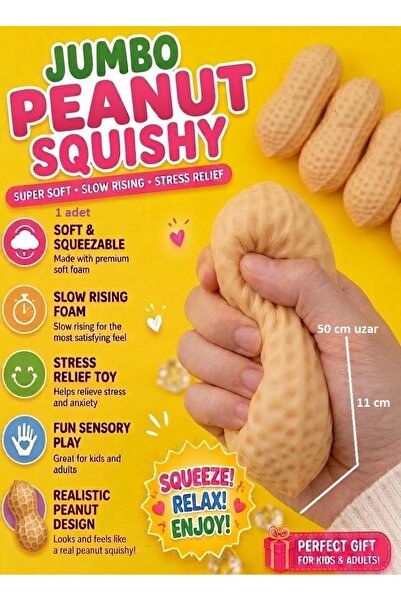 OYUNCAKSAHİLİ Squishy Fıstık Fıstık Sukuşi Yavaş Yükselir Stres Kuruyemiş Squishy 11 cm Sukuşi Yumuşak Sık Bırak Stres Oyuncağı Esnek Sıkma Oyuncağı