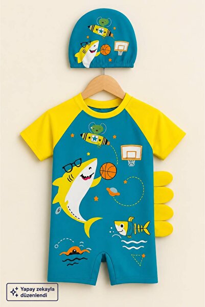 My Kids Wear Μαγιό για αγόρι με καπό με φερμουάρ