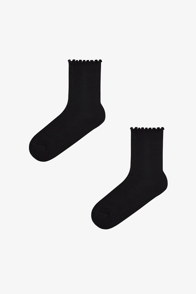 Penti Black Classy Ruffled 2-Pair Socks