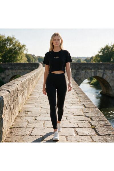 Generic Brand High Waist Tummy Control Women's Sports Leggings Black