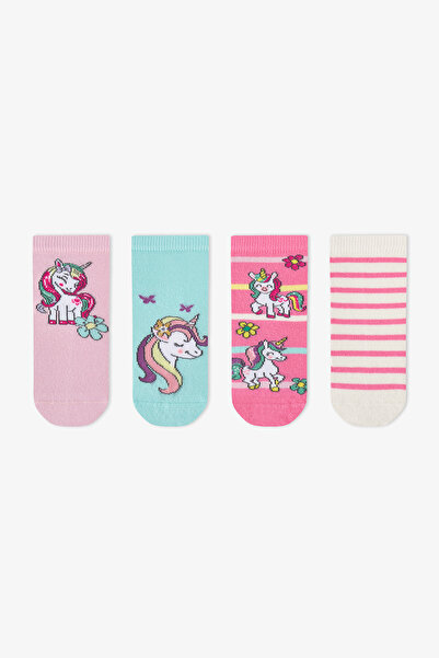 Penti Kız Çocuk Unicorn Dreamland Pamuklu 4 Çift Soket Çorap