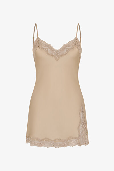 Penti Bej Saten Şifon Babydoll