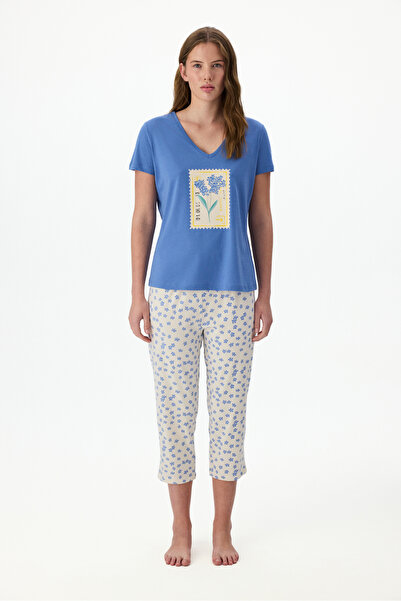 Penti Flower Time Short Sleeve Capri Pajama Set