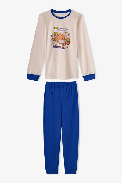 Penti Boy's Saks Nap Time Cotton Long Sleeve 2-Piece Pajama Set