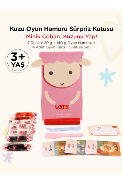 Lets Aktivite Seti – Oyun Hamurlu Çiftlik Kuzu 140g | Let's