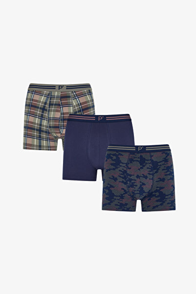Penti Erkek Roamer Ekoseli 3'lü Boxer