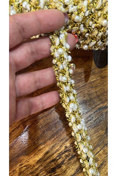 Gönülden Tasarım 1 CM Pearl Beaded Design - Ribbon Embroidery Accessory (1 Me...